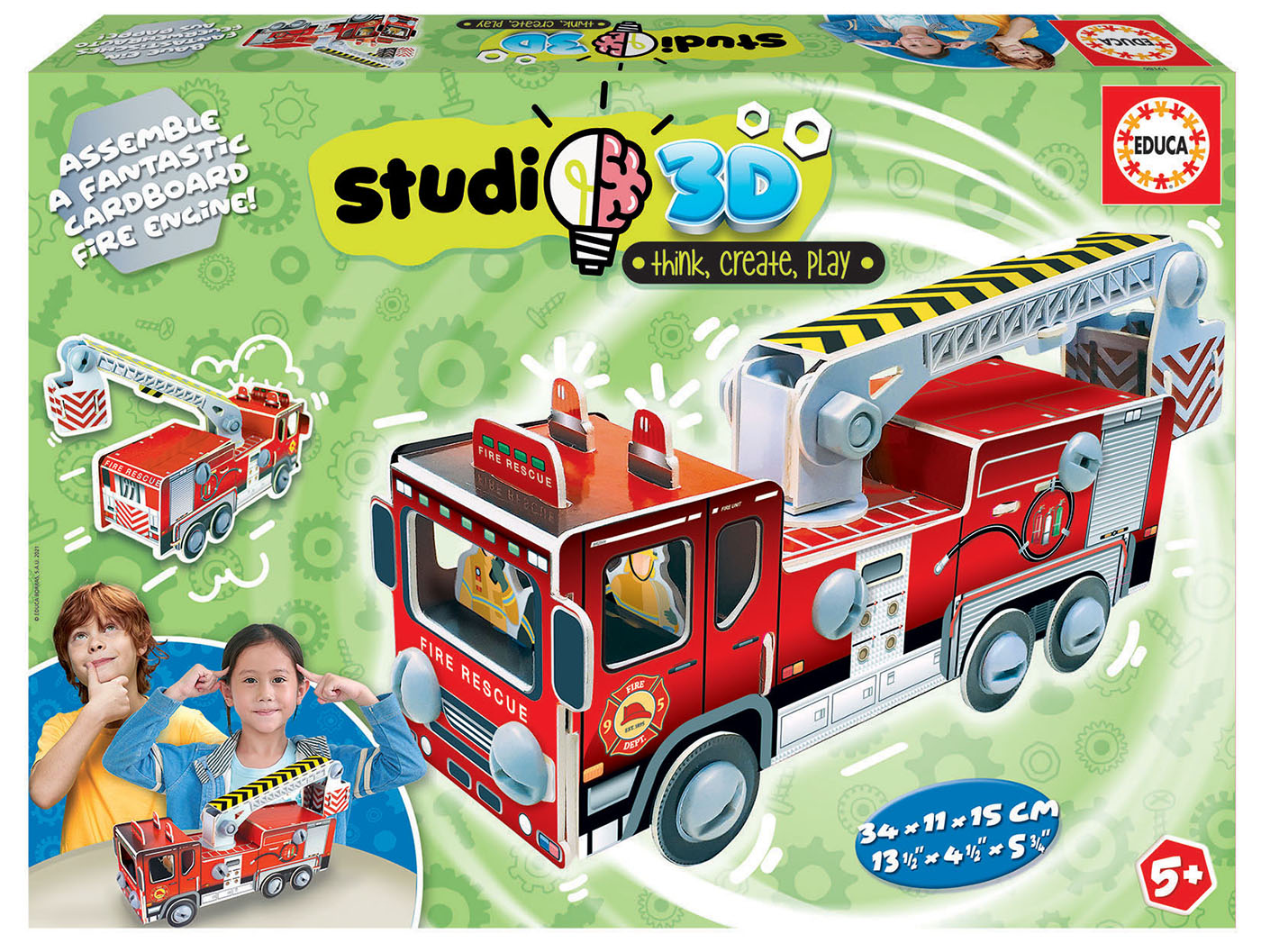 Puzzle 3D Vatrogasni kamion