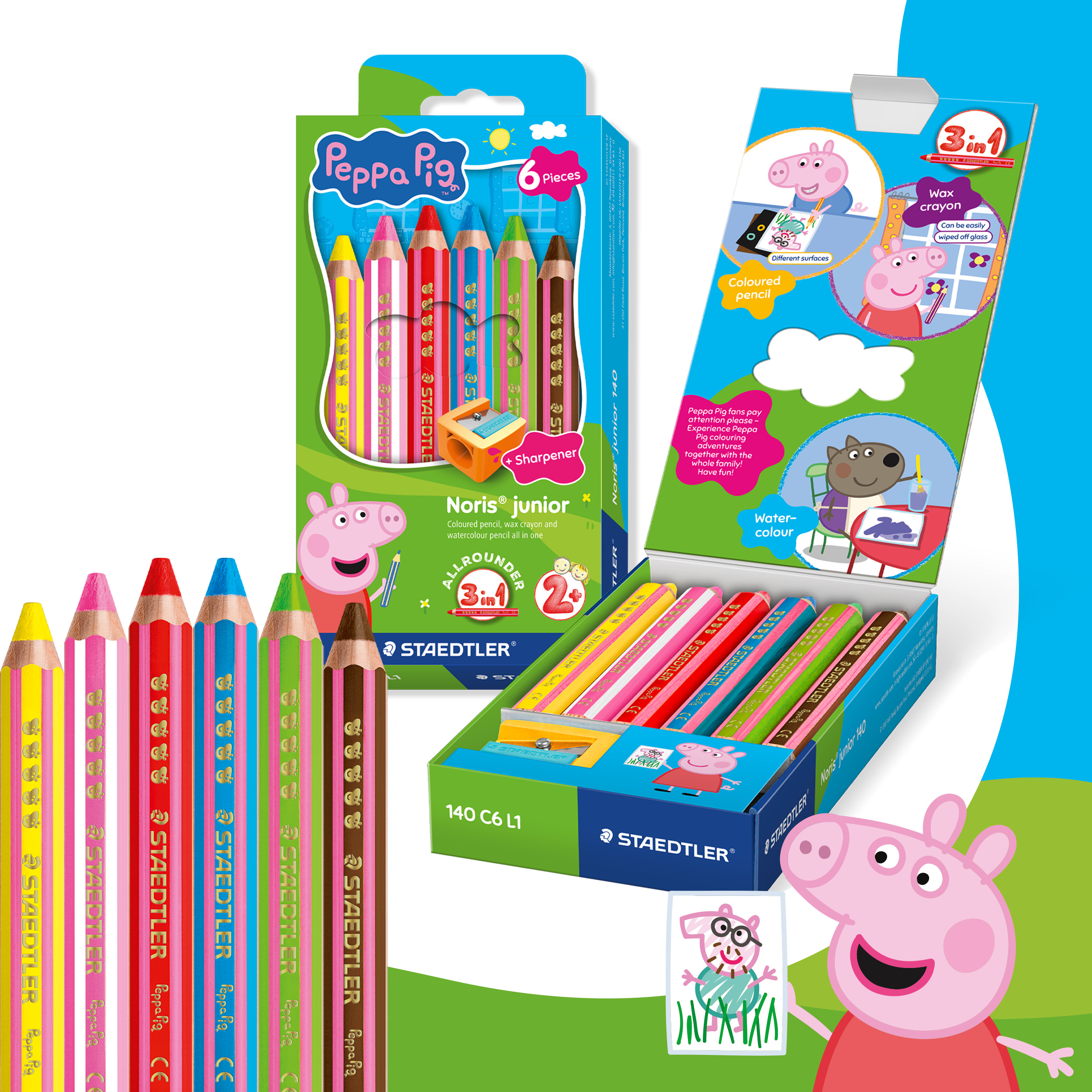 Staedtler Peppa prase bojice 3u1