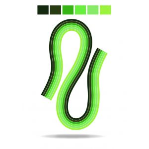 Quilling trakice - 6 boja zelene